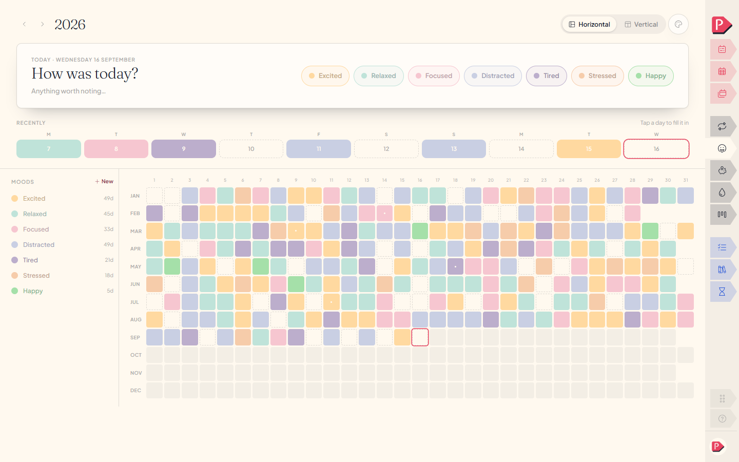 A year of moods in Planye